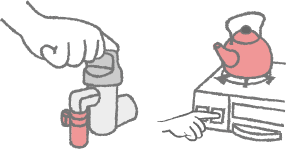 器具栓と未使用のガス栓を全て閉めてください。